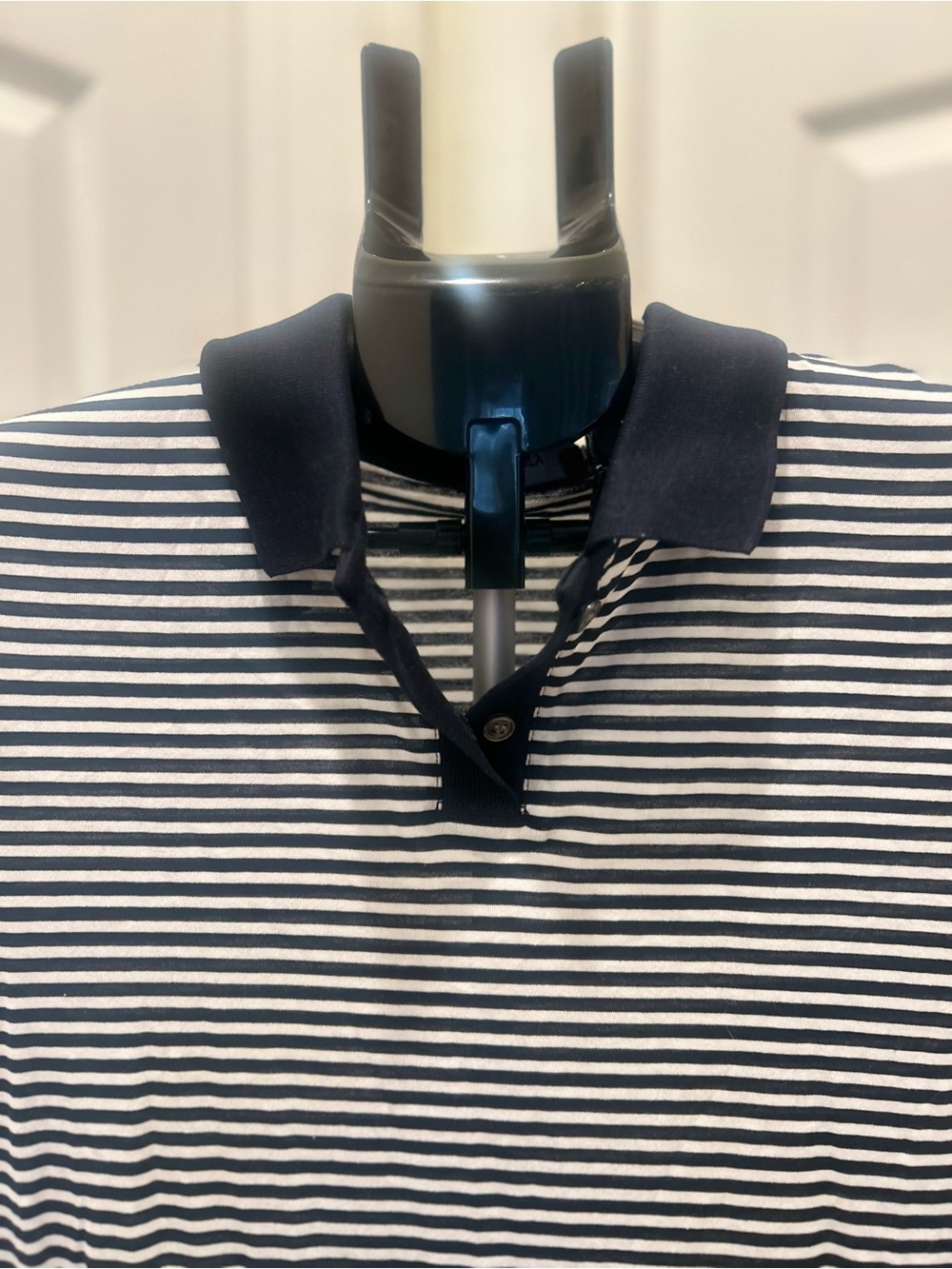 Theory Black & White Striped Polo Maxi Dress - Picture 4 of 7